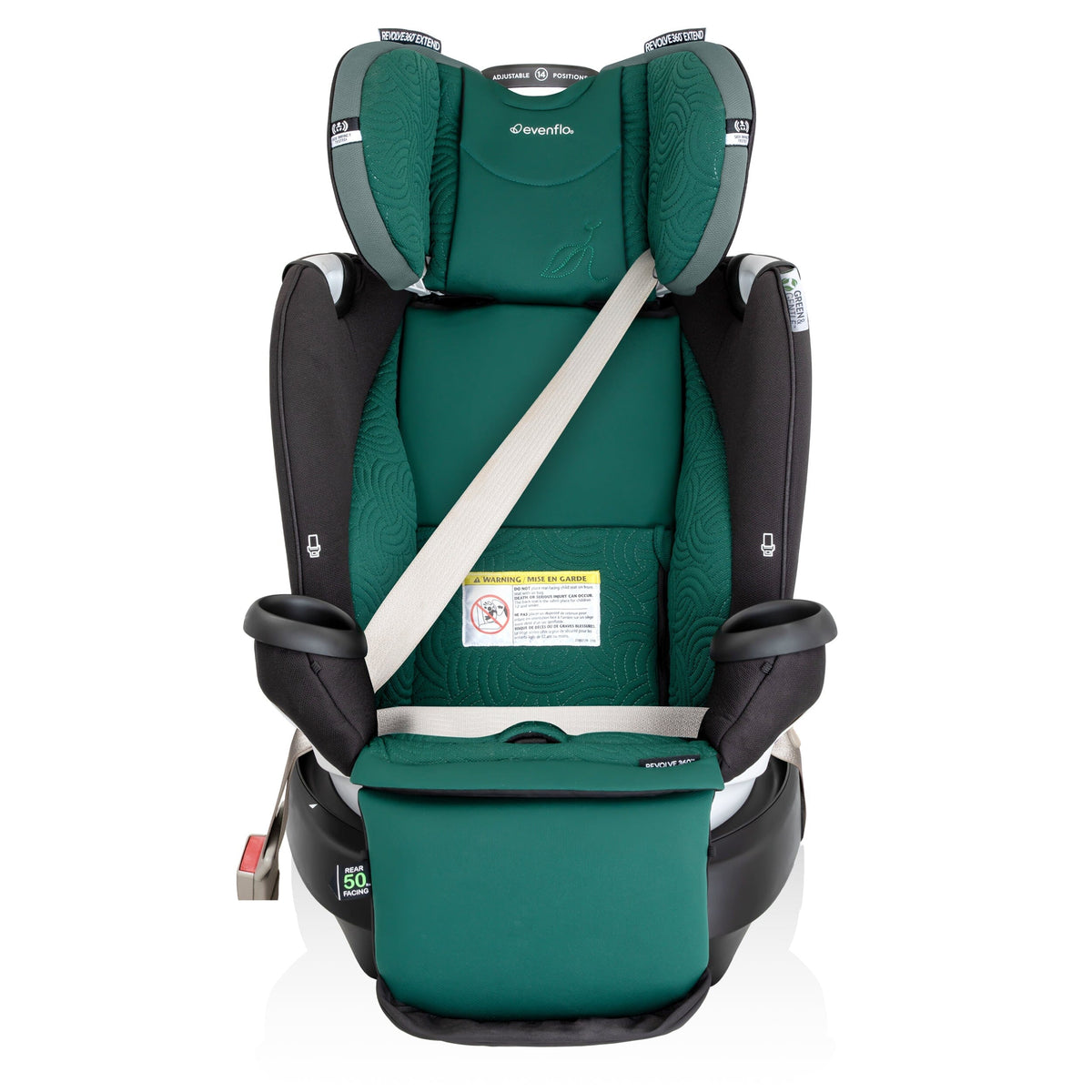 Revolve360 Extend All-in-One Rotational Car Seat - Green & Gentle Fabric