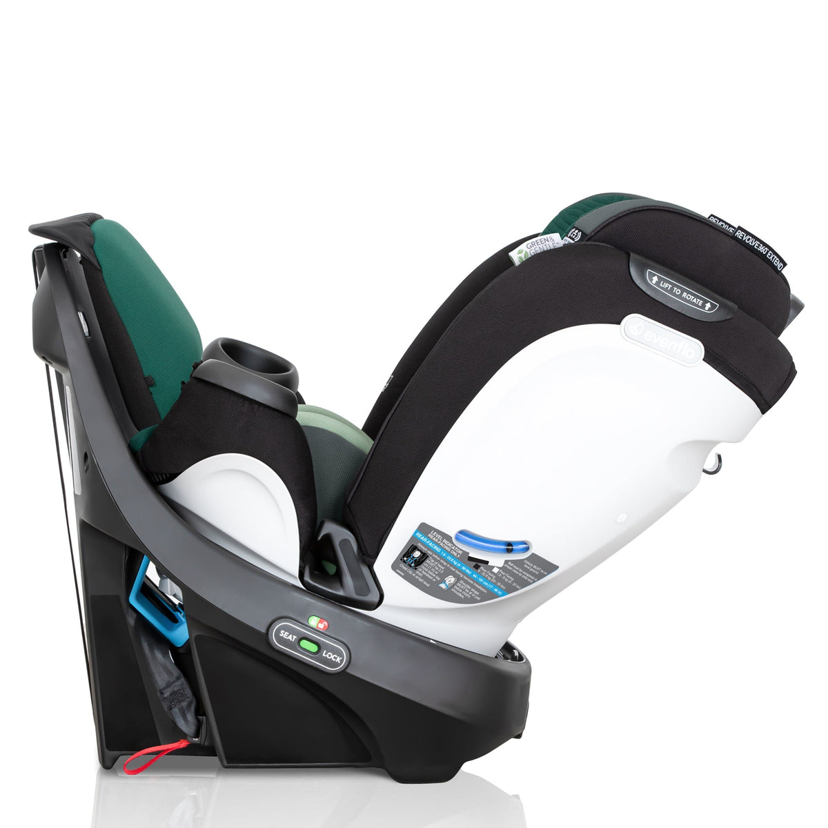 Revolve360 Extend All-in-One Rotational Car Seat - Green & Gentle Fabric