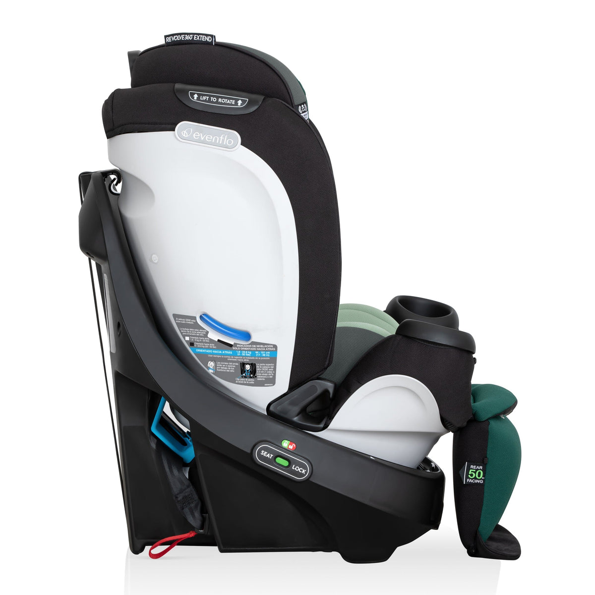 Revolve360 Extend All-in-One Rotational Car Seat - Green & Gentle Fabric