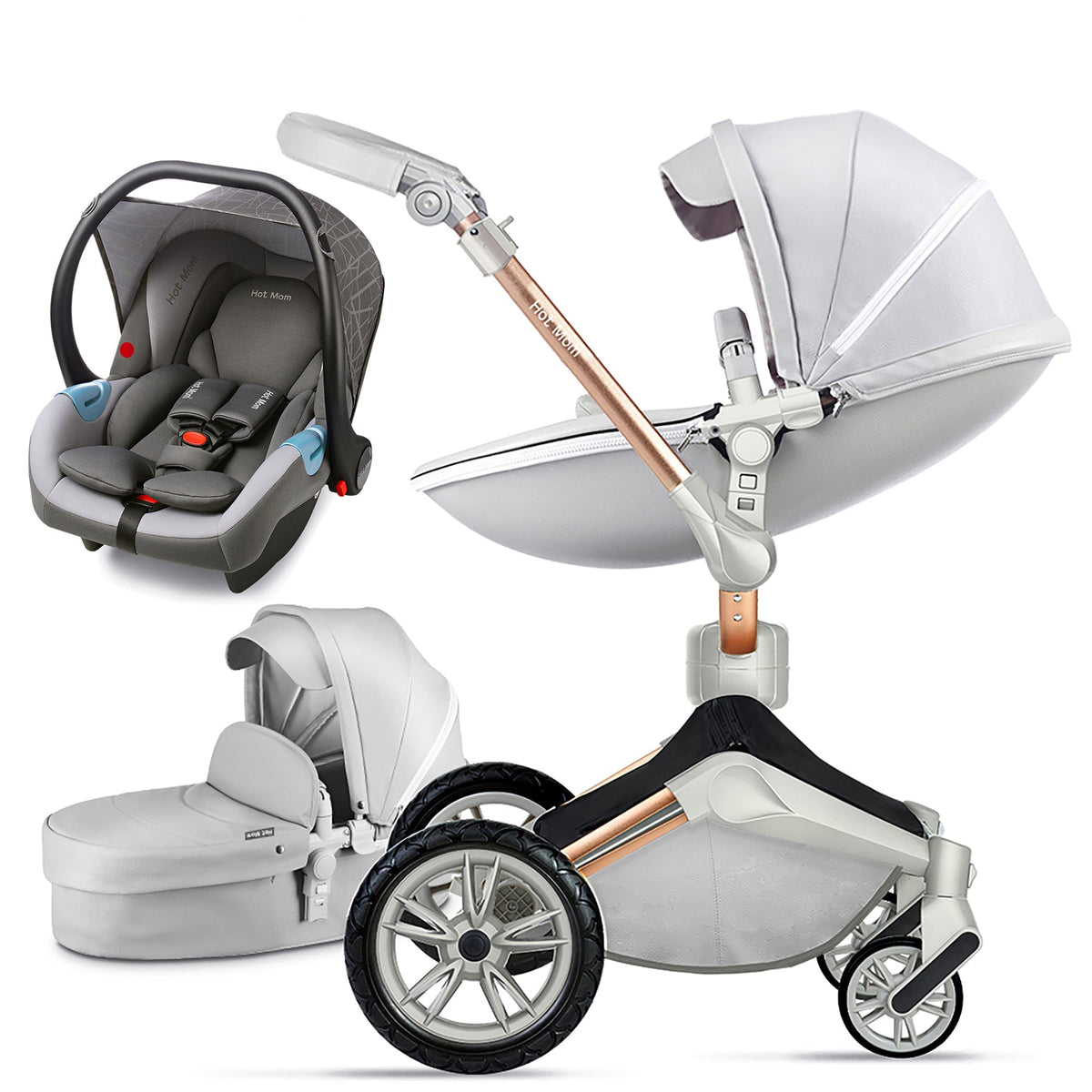 3 In 1 Baby Stroller Two-way Shock Baby Trolley