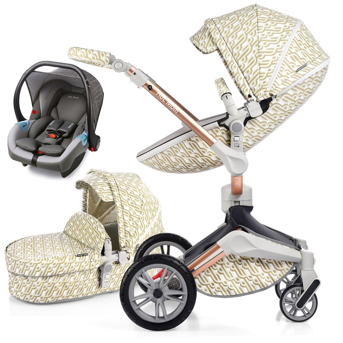 3 In 1 Baby Stroller Two-way Shock Baby Trolley